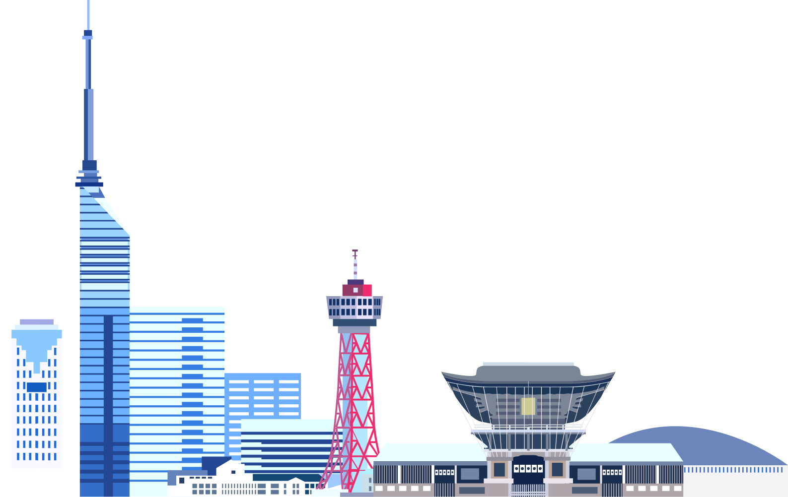 福岡の街並み